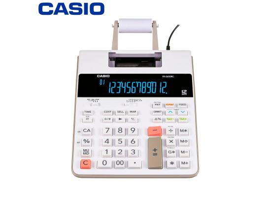 Casio FR-2650RC Heavy Duty Printing Calculator, 2-Color Printing, 2 Lines per Second, 150 Steps Check, Tax Function