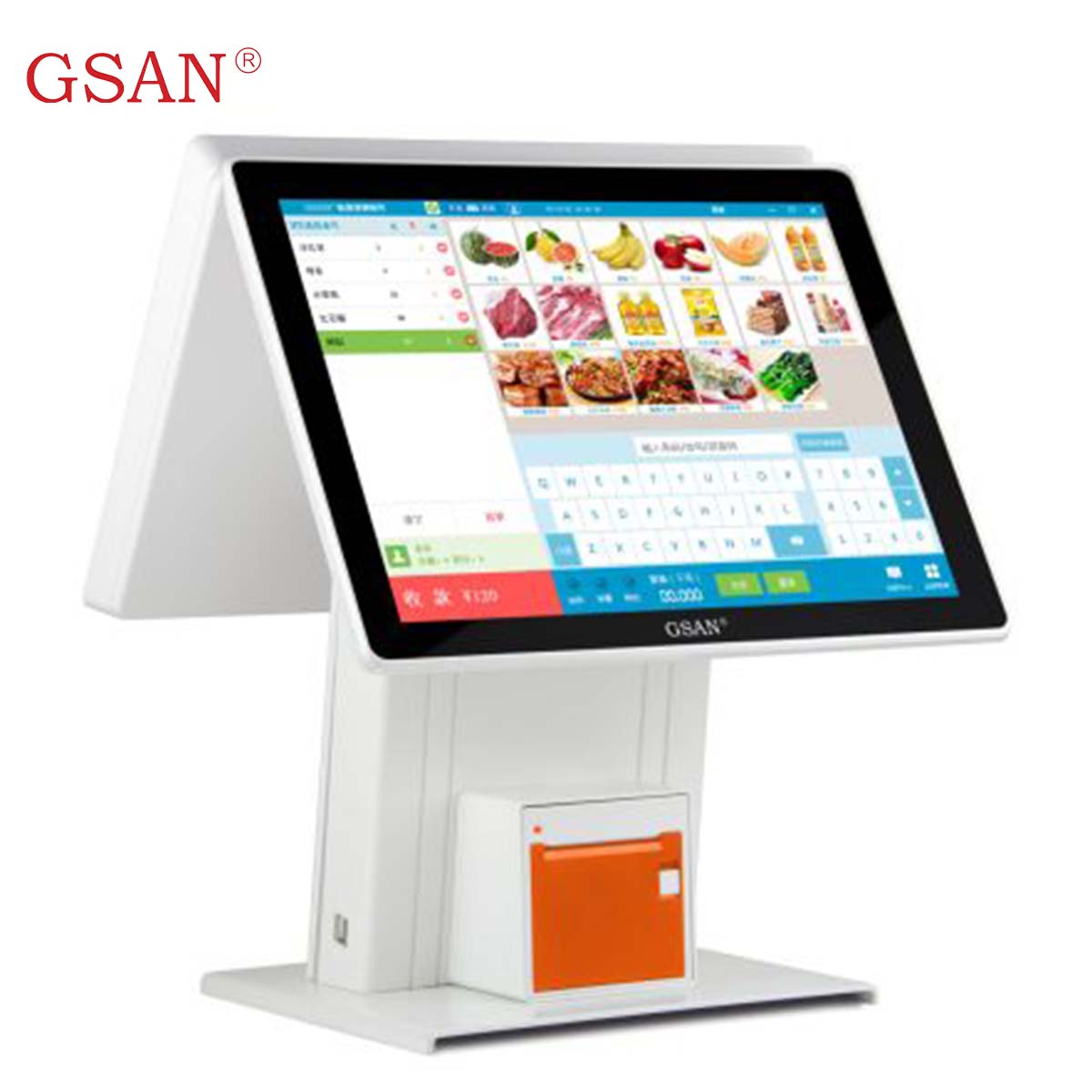 GSAN 15.6'' Dual Display Pos System Retail Shop/restaurant Pos Grocery Cash Register GS-3061