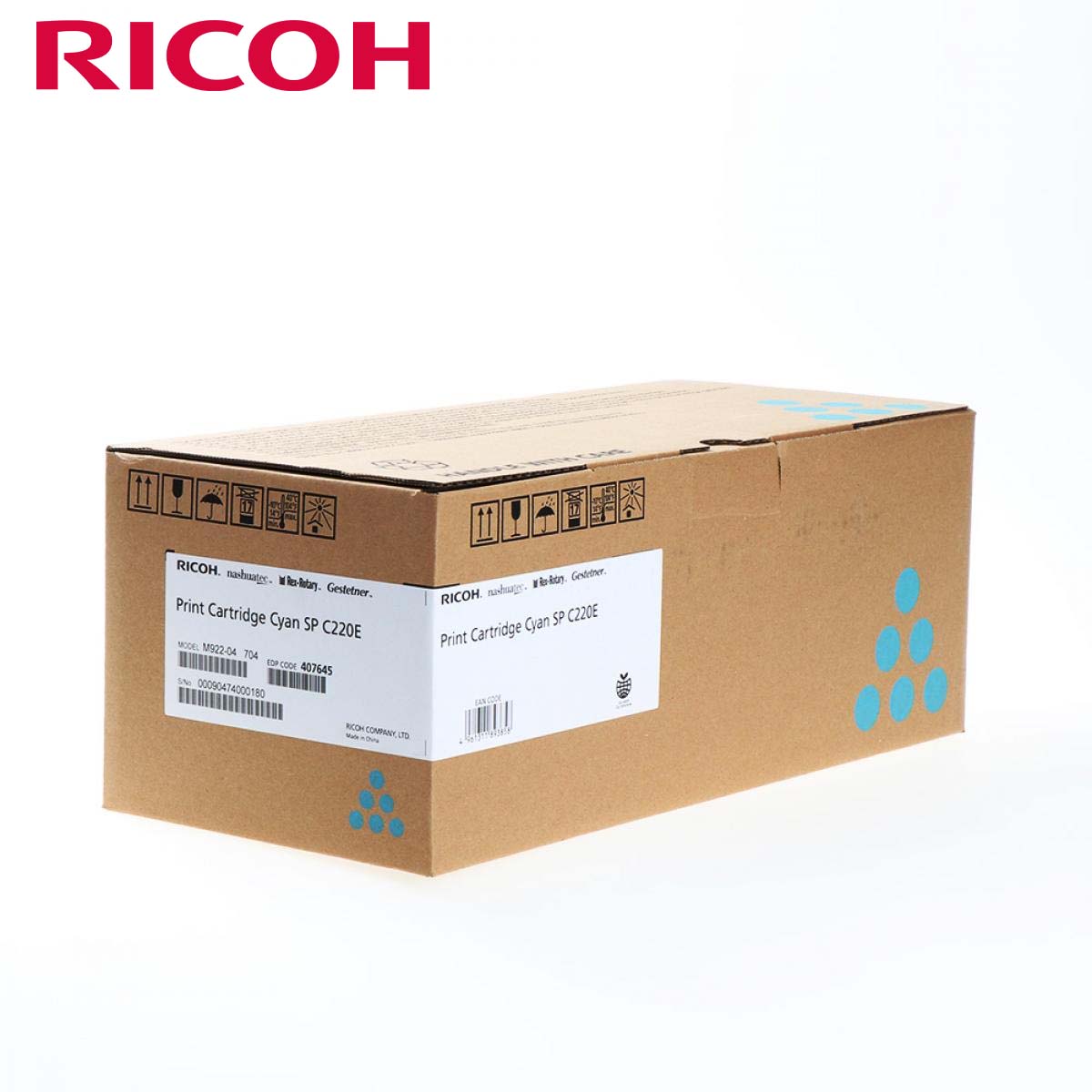 Ricoh 406053 Laser Toner Cartridge Cyan (Original)