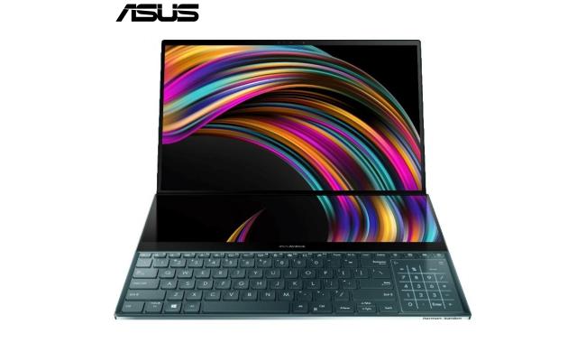 Laptop ASUS ZENBOOK PRO DUO 15 OLED UX582HM-KYO11T INTEL I7-11800H RAM 16GB ,SSD 1.0TB , RTX3060 6GB DDR6 15.6" FHD TOUCH SCREEN + SCREENPAD 14" IPS , WIN 10 HOME