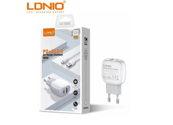 LDNIO A2313C 18W  Ports PD + QC3.0 Fast Charging EU Plug SAMSUNG