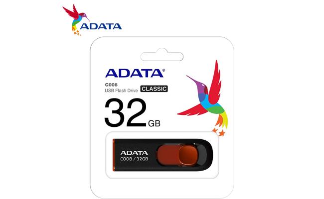 ADATA AC008-32G-RKD Black/Red 32GB USB2.0 C008 Memory Flash