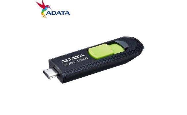 ADATA UC300 USB flash drive 128 GB USB Type-C 3.2 Gen 1 (3.1 Gen 1) Black, Green ACHO-UC300-128G-RBK/GN
