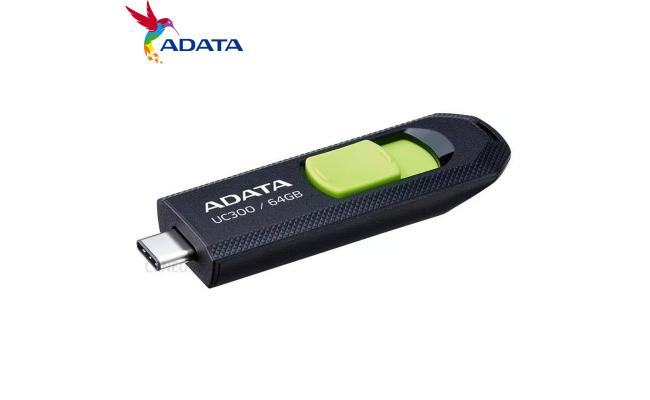 ADATA UC300 USB flash drive 64 GB USB Type-C 3.2 Gen 1 (3.1 Gen 1) Black, Green ACHO-UC300-64G-RBK/GN