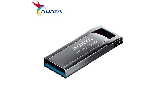 ADATA USB 64GB UR340 bk 3.0 Interface 3.2 Gen 1 (Metal (mirror plane)) AROY-UR340-64GBK