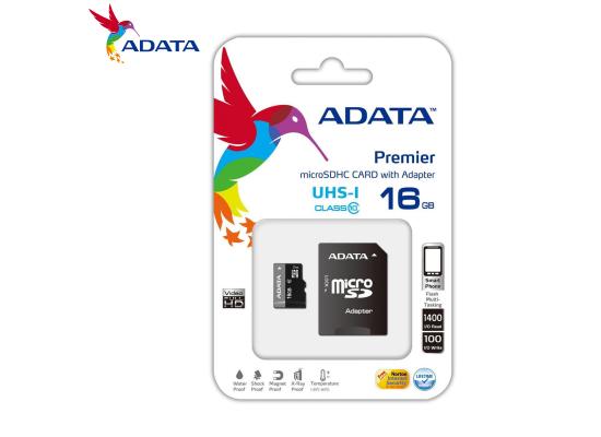 ADATA 10 Class Memory Card Read Up To 85 MB/s Premier 16GB MicroSDHC / SDXC UHS-L