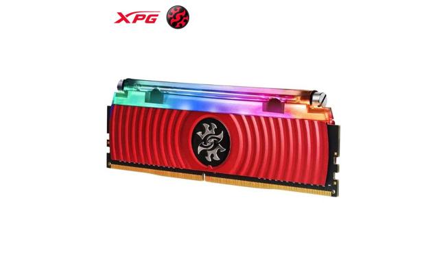 XPG SPECTRIX D80 RGB RED DDR4, 3200MHz, 16GB, Non-ECC, CL16, XMP MEMORY MODULE