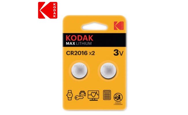 Kodak Battery Max Lithium CR2016X2 3V