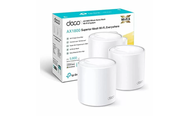 TP-Link AX1800 Whole Home Mesh Wi-Fi System Deco X20(3-pack)