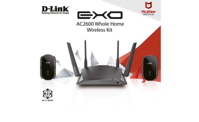 D-Link Wireless Router EXO DIR-2660/P3 AC2600 Whole Home Wireless Kit