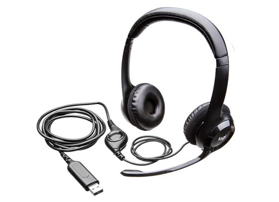 Logitech H390 Wired Headset w/ Noise-Cancelling Microphone USB In-Line Controls PC/Mac/Laptop - Black