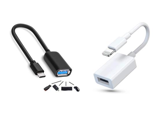 HAING OTG FROM IPHON TO USB + TYPE C