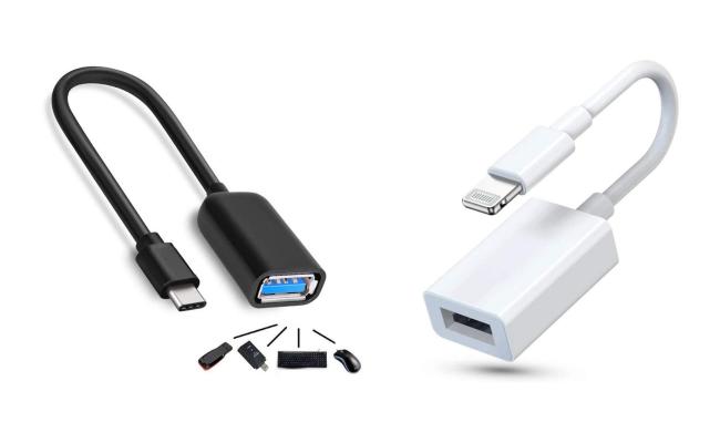 HAING OTG FROM IPHON TO USB + TYPE C