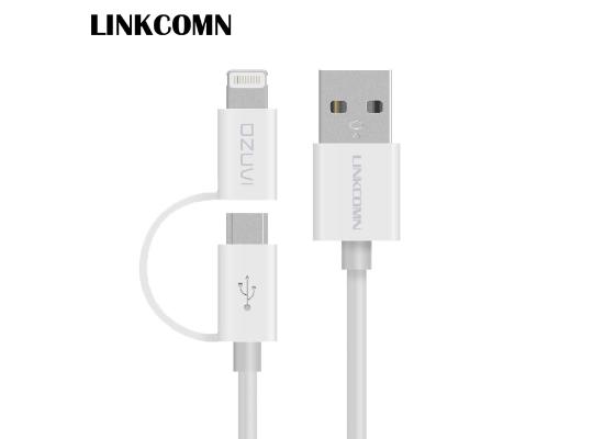 Linkcomn 2 In 1 Micro USB Lightning 1m For Samsung And iPhone