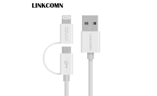 Linkcomn 2 In 1 Micro USB Lightning 1m For Samsung And iPhone