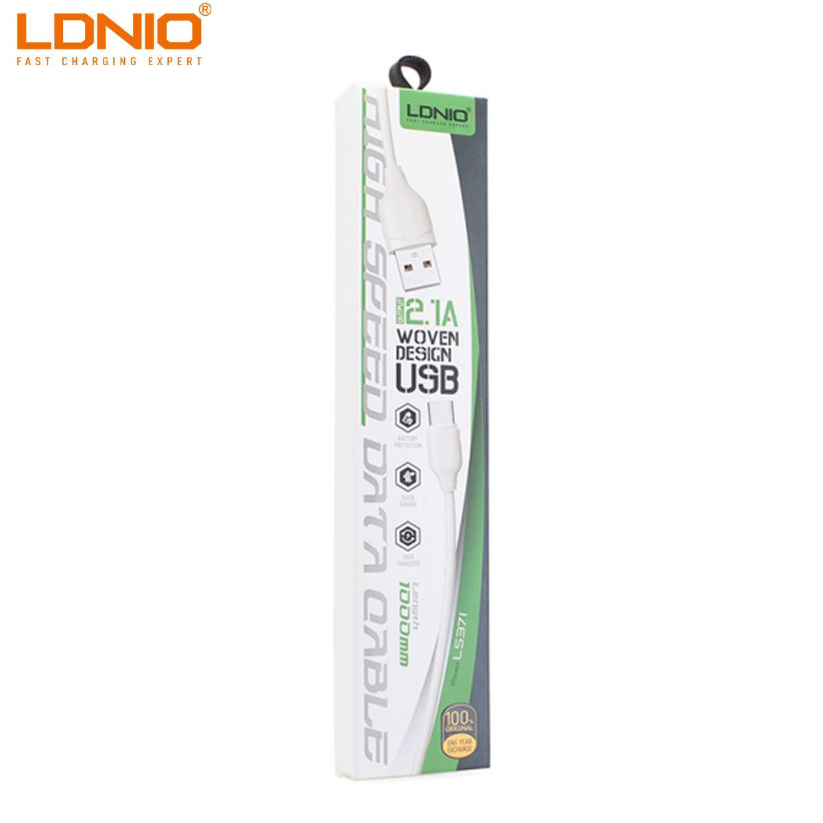 Data cable LDNIO LS371, Type-C, 1.0m