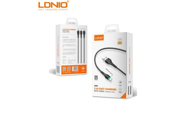 LDNIO LS521 USB DATA CABLE FOR IPHONE 100CM