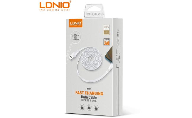 LDNIO LS553 USB DATA CABLE FOR IPHONE 300CM
