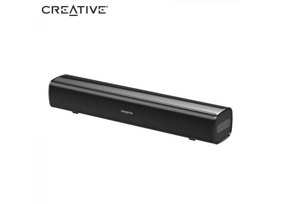 Creative Stage Air Portable and Compact Under-monitor USB-Powered Soundbar for Computer, with Dual-Driver and Passive Radiator for Big Bass, Bluetooth and AUX-in, USB MP3, 6 Hours of Battery Life
