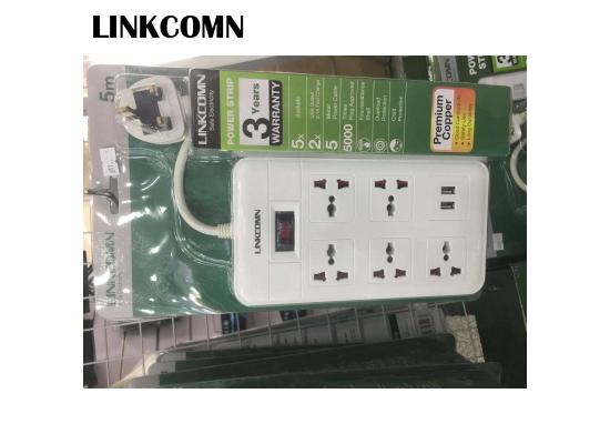 Lincomn LC-PS513  Power Strip 5 Sockets + 2USB + 5m