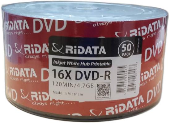 RIDATA-DVD-R 4.7GB OF 50 BULK PRINTABLE