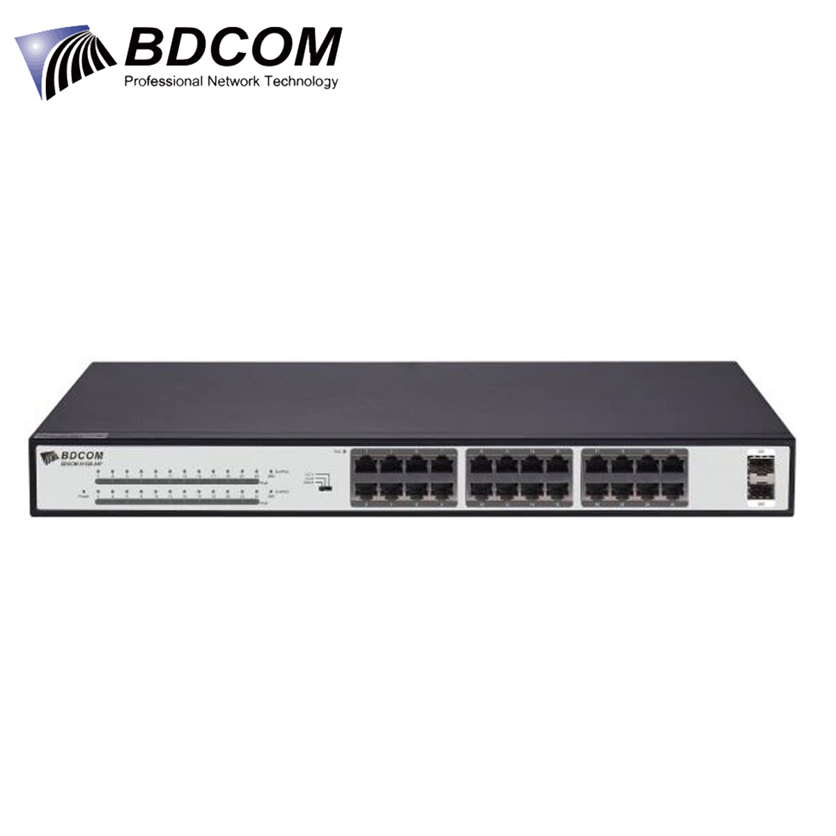 BDCOM 24Port PoE Giga and 2Port GE SFP RM Switch S1526-24P