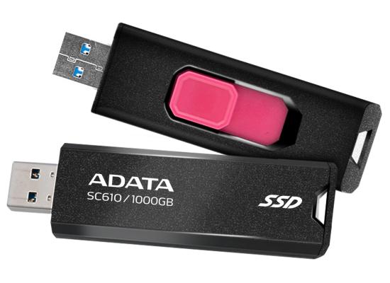 ADATA SSD External SSC610-1000G COLOR BOX BLACK/RED
