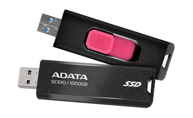 ADATA SSD External SSC610-1000G COLOR BOX BLACK/RED