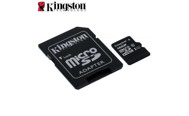 Kingston Canvas Select 16GB Microsdhc Class 10 Microsd Memory Card UHS-L 80MB/S R Flash Memory Card With Adapter