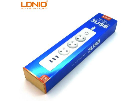 Ldnio 3power Socket 3USB Anti-Static Power Socket 1.8m USB Identify Automaticly
