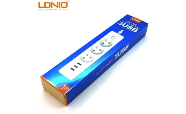 Ldnio 3power Socket 3USB Anti-Static Power Socket 1.8m USB Identify Automaticly