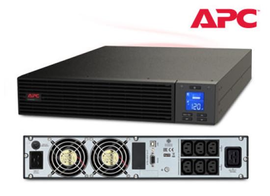 APC Easy UPS On-Line, 3kVA/2400W, Rackmount 2U, 230V, 6x IEC C13 + 1x IEC C19 outlets, Intelligent Card Slot, LCD, W/O rail kit
