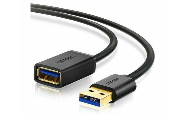 UGREEN USB3.0 EXTENSION MALE CABLE 1M "BLACK"