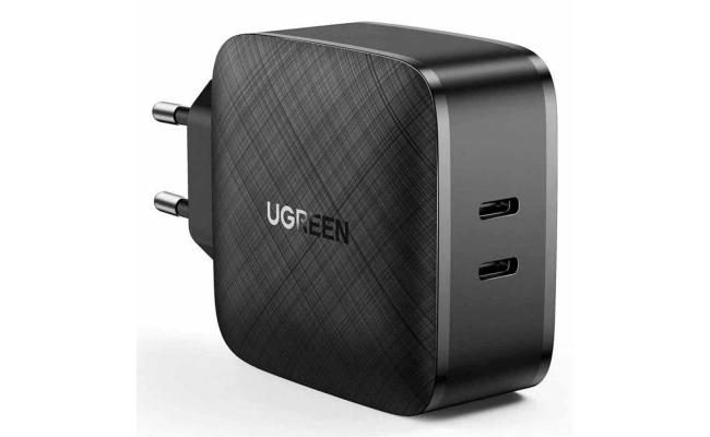 UGREEN PD FAST CHARGER EU 2X TYPE -C PD66W-M#CD216