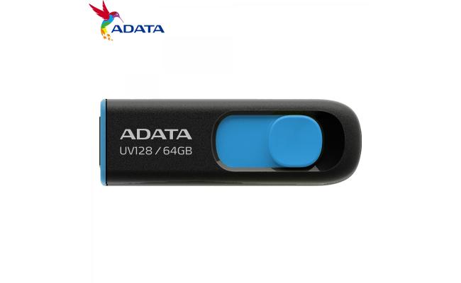 UV128 64GB BLACK-BLUE  RETAIL USB Flash Drive