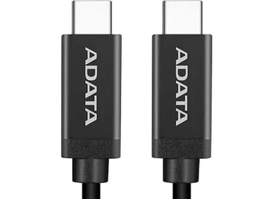 Cable ADATA USB Tipo C a USB Tipo C (M-M), 1m, Color Negro