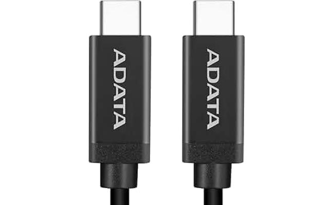 Cable ADATA USB Tipo C a USB Tipo C (M-M), 1m, Color Negro