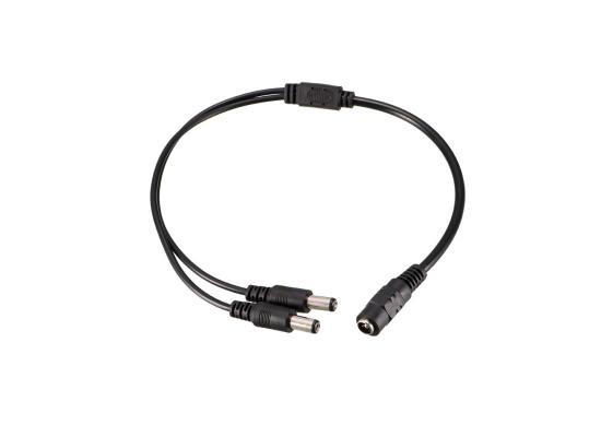 1 DC Female to 2 DC Male 5.5 x 2.1mm Power Cable Extension Wire for CCTV Camera