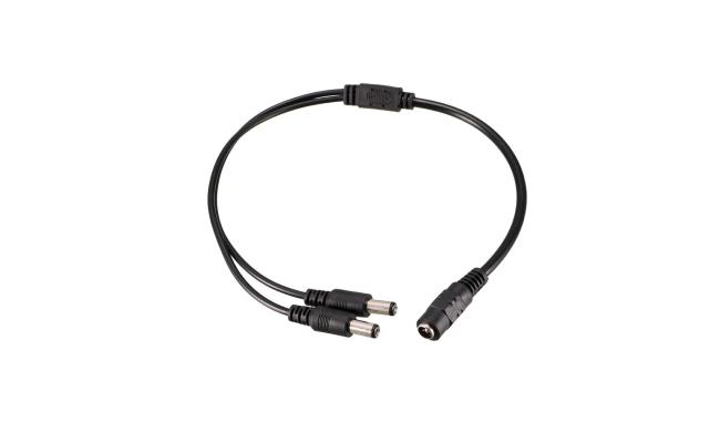 1 DC Female to 2 DC Male 5.5 x 2.1mm Power Cable Extension Wire for CCTV Camera