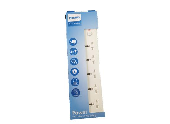 PHILIPS POWER STRIP 5 OUTLET 3M CORD WHITE