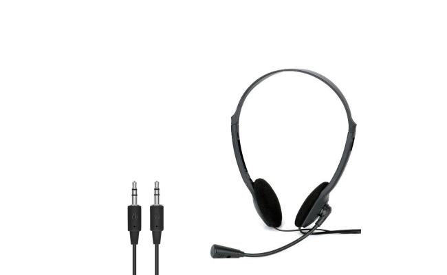 STEREO PC HEADSET, WORK WITH COMPUTER, LAPTOPS WITH  (3.5MM)*2  JACK