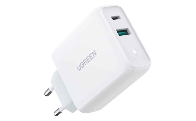 UGREEN-60468 38W USB C WALL CHARGER EU 2 PORT PD FAST 1XUSB C , USB-A