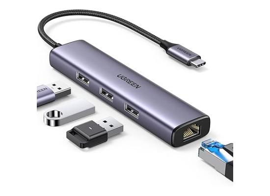 UGREEN USB-C TO 3XUSB 3.0 HUB TO 5Gbps +RJ45-1000