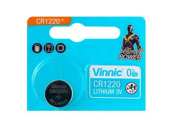 VINNIC BATTERY CR1220 LITHIUM 3V