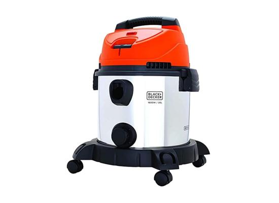 BLACK & DEKER 1400 WATT 20L WET AND DRY TANK DRUM VACUM CLEANER ORANGE / BLACK WDBD20-B5