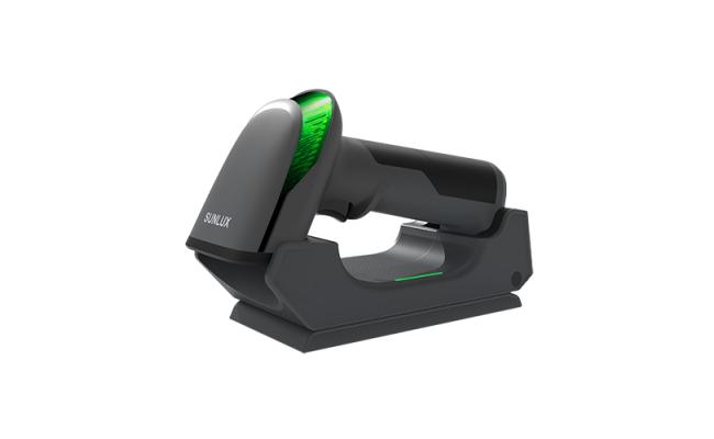 SUNLLUX WRLS 2D-BARCODE SCANNER BLACK RED-LED, RAM,1D,2D MOBILE PAYMENT 640X480 PIXEL