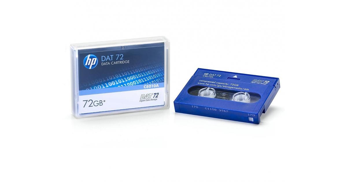HP C8010A DAT-72 72GB 162 KB/inch Recording Density Data Cartridge 