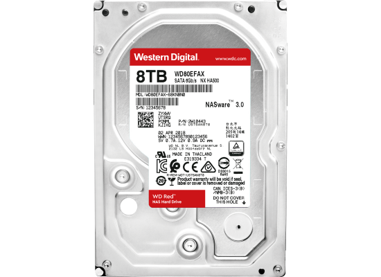 Wd Red 8tb Nas Internal Hard Drive - 5400 Rpm Class, SATA 6 GB/S, 256 Mb Cache, 3.5" - Wd80efax