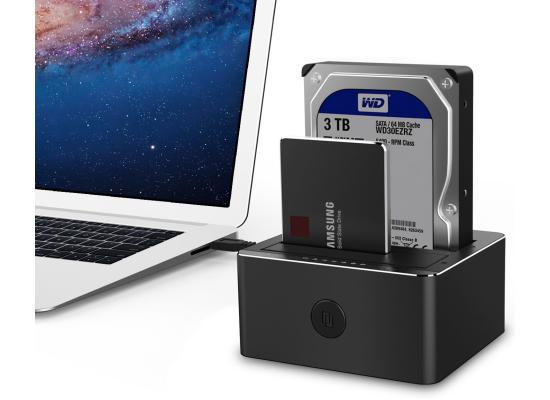 USB 3.0 To SATA External Hard Drive Docking Station For 2.5" Or 3.5"' HDD, SSD