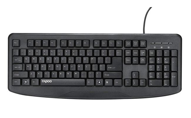 Rapoo Keyboard Wired USB NK2500-Black Spill-Resistant